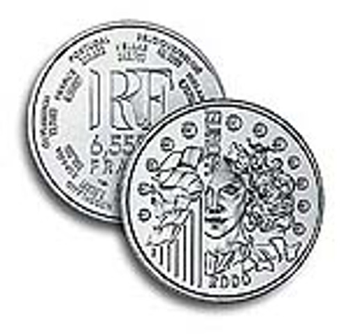 4571592  - 2000 French 1-Euro EuroParity BU Silver Coin