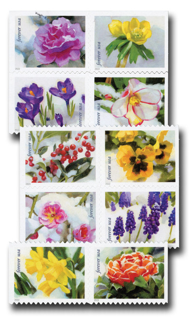 5672-75 - 2022 First-Class Forever Stamps - Mountain Flora (coil) - Mystic  Stamp Company