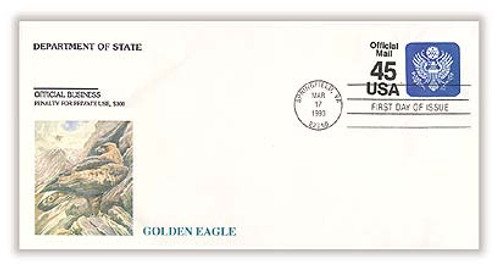 UO79  - 1990 45c Official Mail Envelope