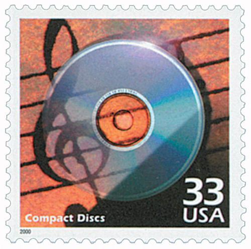 3190h  - 2000 33c Celebrate the Century - 1980s: Compact Discs