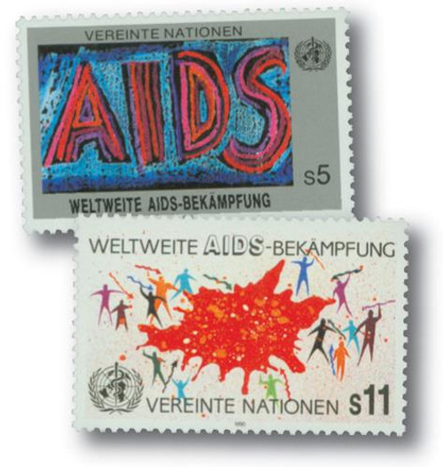 UNV99-100  - 1990 Fight AIDS Worldwide