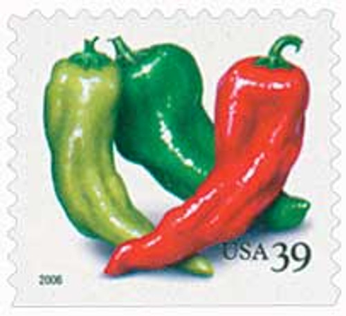 4013  - 2006 39c Crops of America: Chili Peppers, vending booklet single