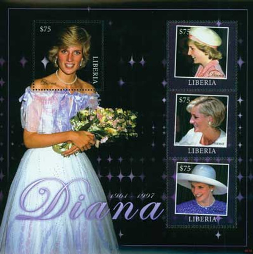 M10625  - 2010 Liberia Princess Diana 4v M