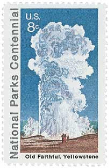 1453a  - 1972 8c Old Faithful, Yellowstone