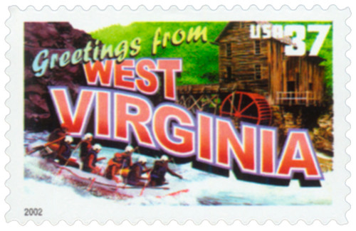 3743  - 2002 37c Greetings from America: West Virginia