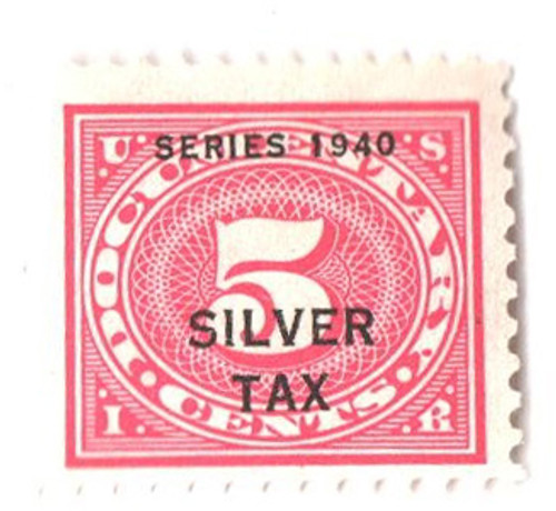 RG41  - 1940 5c Silver Tax, rose pink, perf 11