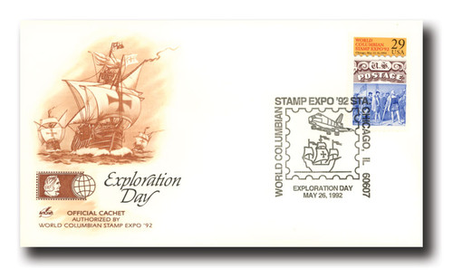 AC224  - 1992 World Columbian Stamp Expo Cover - 'World Exploration Day' 5/26/1992