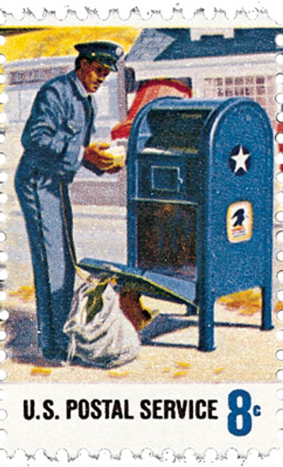 1490  - 1973 8c Postal Service Employees: Mail Pickup