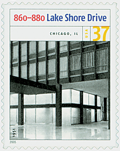 3910f  - 2005 37c Modern American Architecture: 860-880 Lake Shore Drive