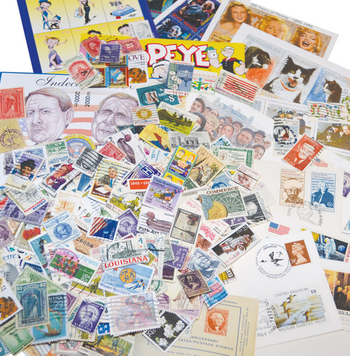 M11479  - Worldwide Mystery Mix - 500 unpicked stamps, plus other neat philatelic treasures