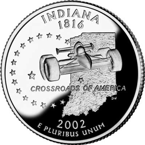 CNIN25P  - 2002 Indiana State Quarter, P Mint