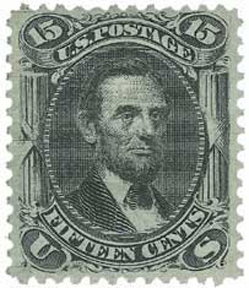 98  - 1867 15c Lincoln, black