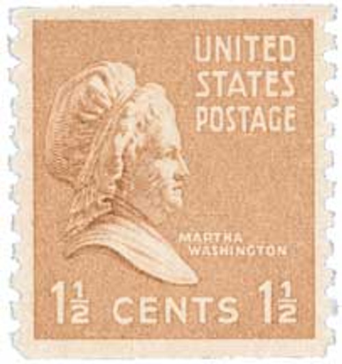 840 - 1939 1 1/2c Martha Washington, brown