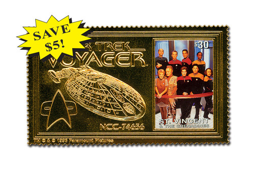 M5507  - Star Trek Voyager Crew, gold foil