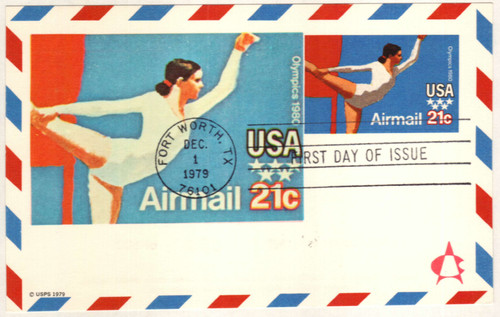 UXC18  - 1979 21c Air Mail Postal Card - Olympic-Gymnastic