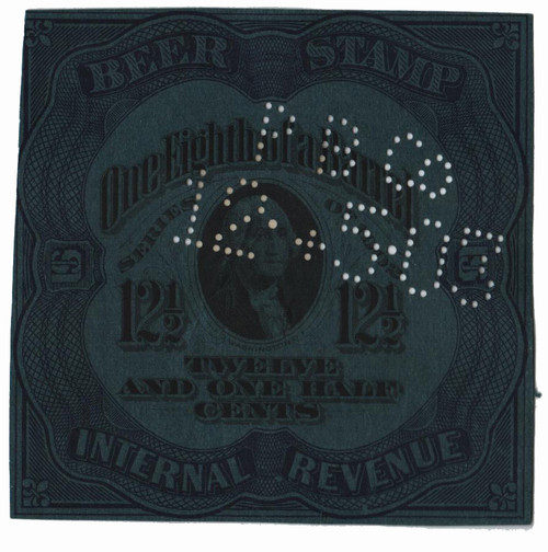 REA75a  - 1902 12 1/2c Beer Tax Stamp - Dark blue paper