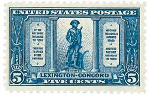 619  - 1925 5c Lexington-Concord Issue: The Minuteman