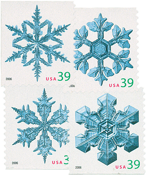 4105-08  - 2006 39c Contemporary Christmas: Holiday Snowflakes, convertible booklet