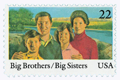 2162  - 1985 22c International Youth Year: Big Brothers/Big Sisters