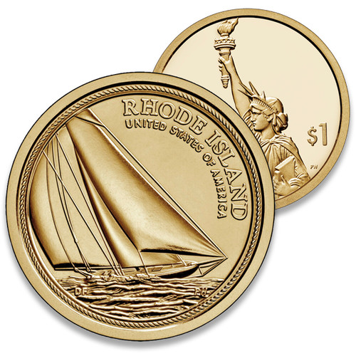 CAI028  - 2022 $1.00 American Innovation - Reliance Yacht, Rhode Island, Philadelphia Mint
