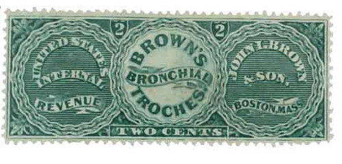 RS40d  - 1878-83 John I. Brown & Son, 2c green, watermark