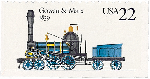 2366  - 1987 22c Steam Locomotives: Gowan & Marx