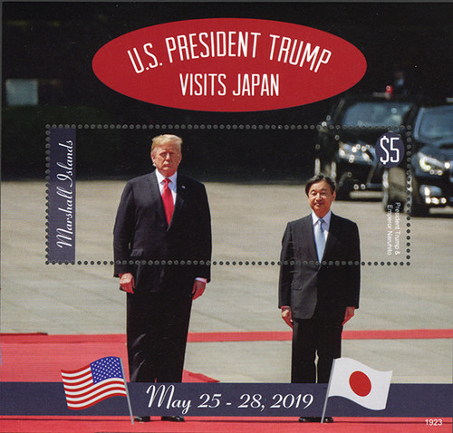 MFN021 - 2019 President Trump Visits Japan, Mint Souvenir Sheet
