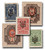 9//40  - 1918 Ukraine, Russian Stamps with Ukraine Trident Overprints, Set of 5