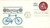 U597 FDC - 1980 15c Stamped Envelopes and Wrappers - Bicycle,  blue & rose claret