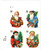 3537-40 PB - 2001 34c Contemporary Christmas: Santas, black denomination