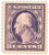 376 PB - 1911 3c Washington, deep violet, single line watermark