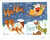 4712-15c PB - 2012 First-Class Forever Stamp - Imperforate Contemporary Christmas: Santa Flying over Town in Sleigh with Reindeer