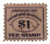 RK10  - 1906 $1 dk vio, fee stamp, perf 10
