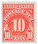 J84  - 1931 10c Postage Due - Rotary Press - dull carmine