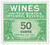 RE139  - 1942 50c Cordials, Wines, Etc. Stamp - Rouletted 7, watermark, offset, green & black