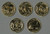 CNGP2006P  - 50 State Quarters Program - set of 5 gold-plated state quarters issued in 2006 (ND, NE, CO, NV, SD)