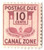 CZJ28  - 1932 10c Canal Zone Postage Due Seal, claret