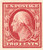 344  - 1908 2c Washington, carmine, double line watermark, imperforate