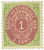 DWI5e  - 1874-79 1c Danish West Indies -green & claret