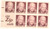 1395d  - 1970-74 8c Dwight D. Eisenhower, booklet pane of 7 with label