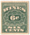 RE35  - 1916 6c Cordials, Wines, Etc. Stamp - Rouletted 31/2, watermark, offset, green
