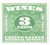 RE90  - 1934-40 3c Cordials, Wines, Etc. Stamp - Rouletted 7, watermark, offset, green