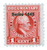R411  - 1945 1c US Internal Revenue Stamp - watermark, perf 11, carmine