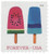 5286  - 2018 First-Class Forever Stamp - Pink with Circular Seed Design Popsicle