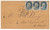 MRS1837  - 1857 1c Franklin Type V (#24) Attached strip of 3 on cover to Mattapoisett, MA