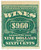 RE55  - 1916 $9.60 Cordials, Wines, Etc. Stamp - Engraved, green
