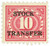 RD40  - 1920 10c Stock Transfer Stamp, carmine rose,horizontal overprint,perf 10