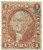 R1a  - 1862-71 1c US Internal Revenue Stamp - Express, imperf, red