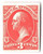 O17P3  - 1873 3c Official Mail Stamp -  interior Proof on card, vermilion