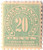 RE12  - 1914 20c Cordials, Wines, Etc. Stamp - watermark, offset, perf 10, green